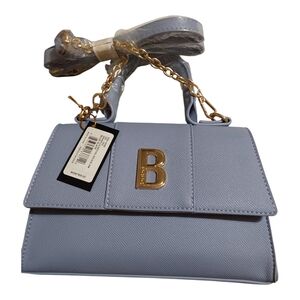 Bebe Amabella Satchel Blue Slate Crossbody